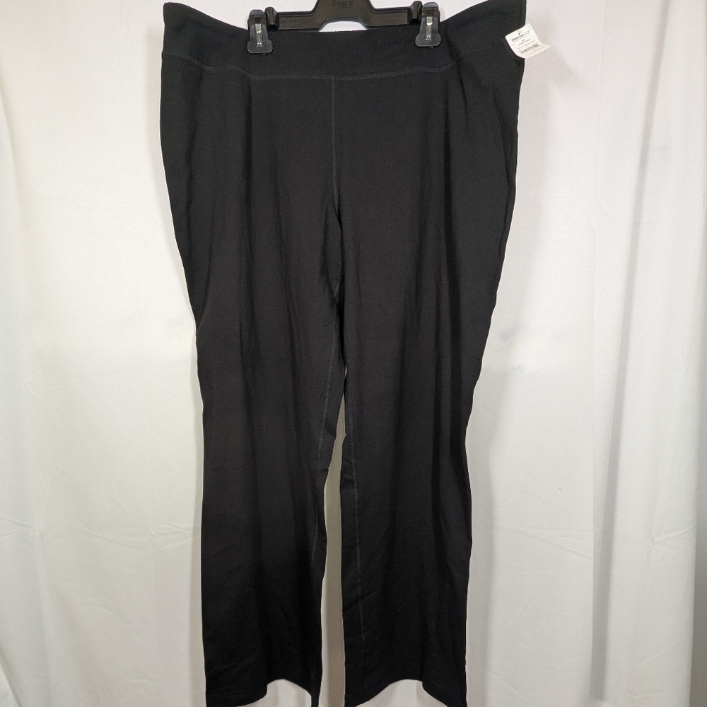 Athletic Works Active Pants 3X 24W-26W Black Stretch Relaxed Fit Plus size NWT - Picture 2 of 5